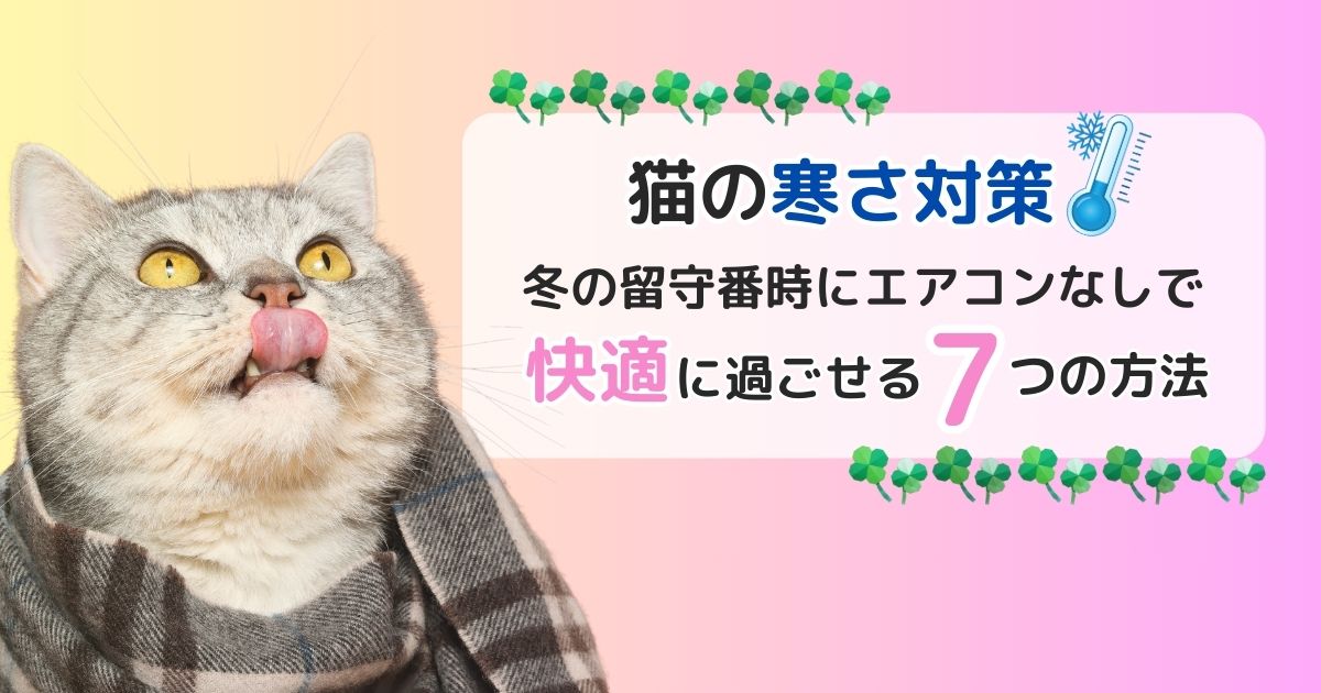 猫の寒さ対策!冬の留守番時にエアコンなしでも快適に過ごせる7つの方法