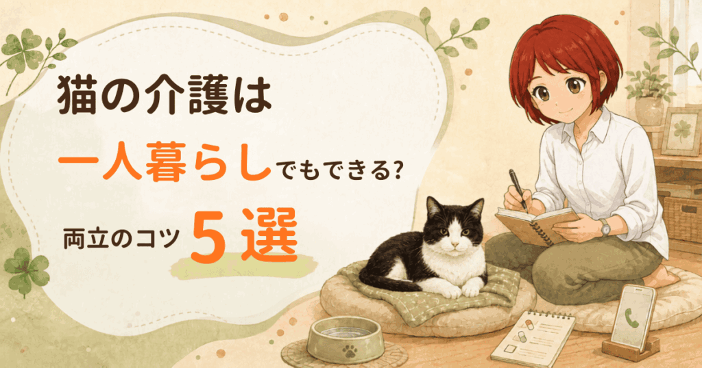 猫の介護は一人暮らしでもできる？両立のコツ５選