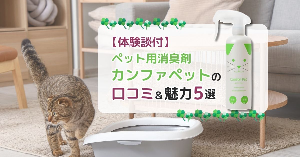 【体験談付】ペット用消臭剤カンファペットの口コミ＆魅力5