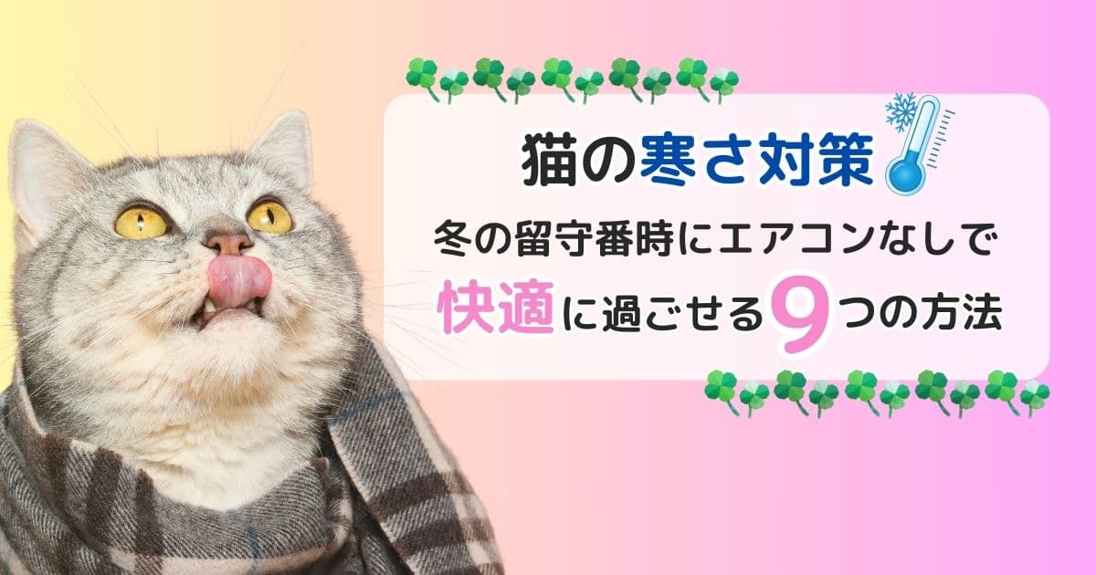 猫の寒さ対策！冬の留守番時にエアコンなしでも快適に過ごせる9つの方法